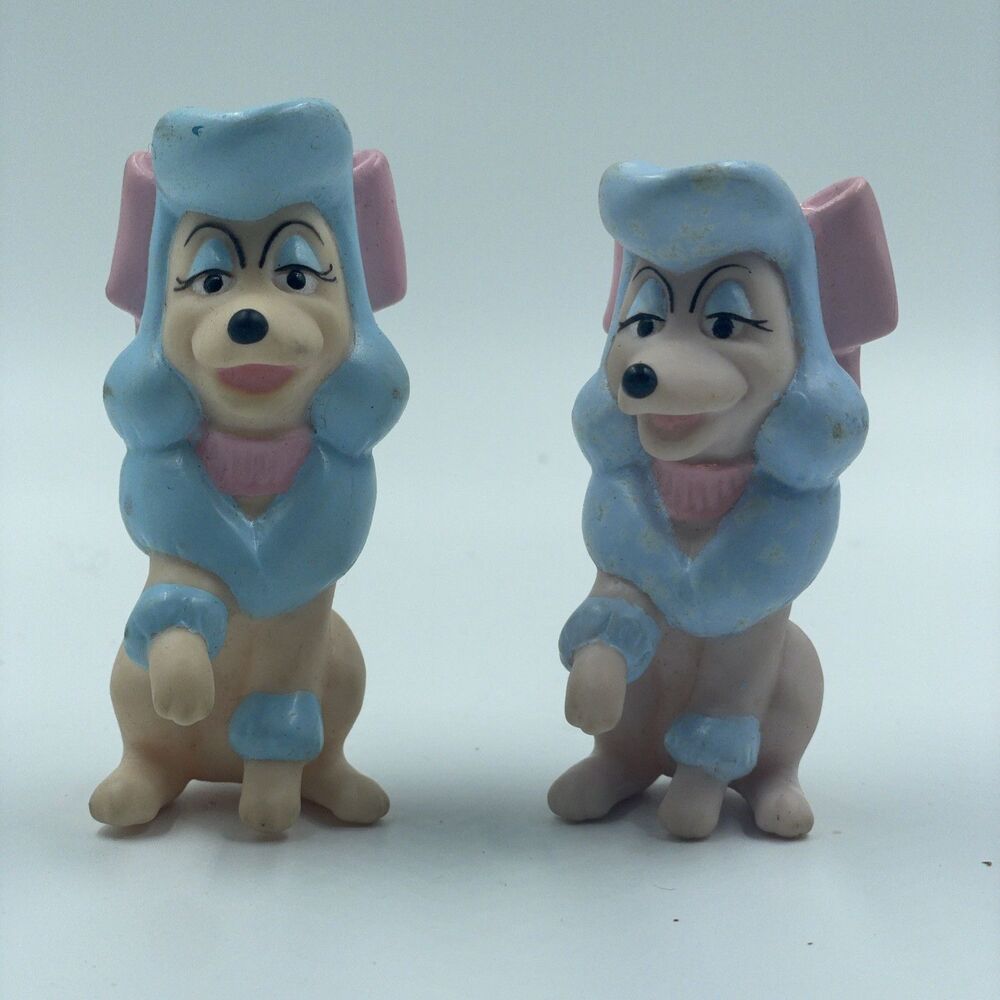 1988 McDonald's Happy Meal Toy Oliver and Company Georgette Dog Poodle X2